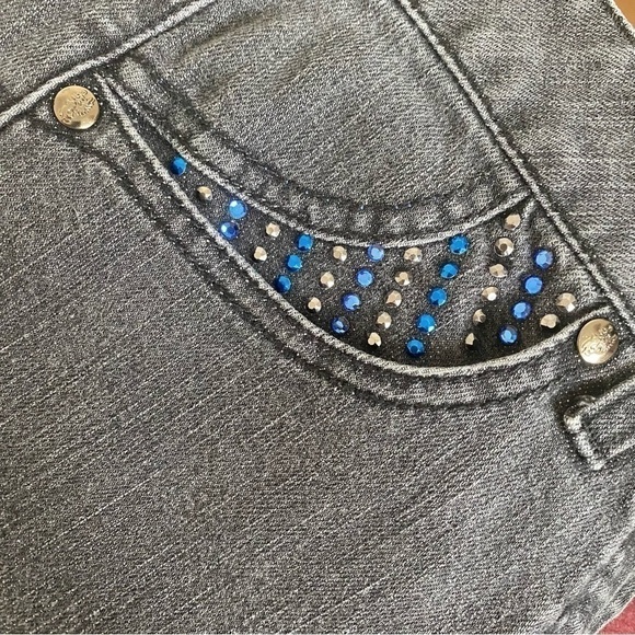Vintage Y2K Cappopera Straight Jeans Low Waist Jewels Sequins US 28 - Picture 6 of 12